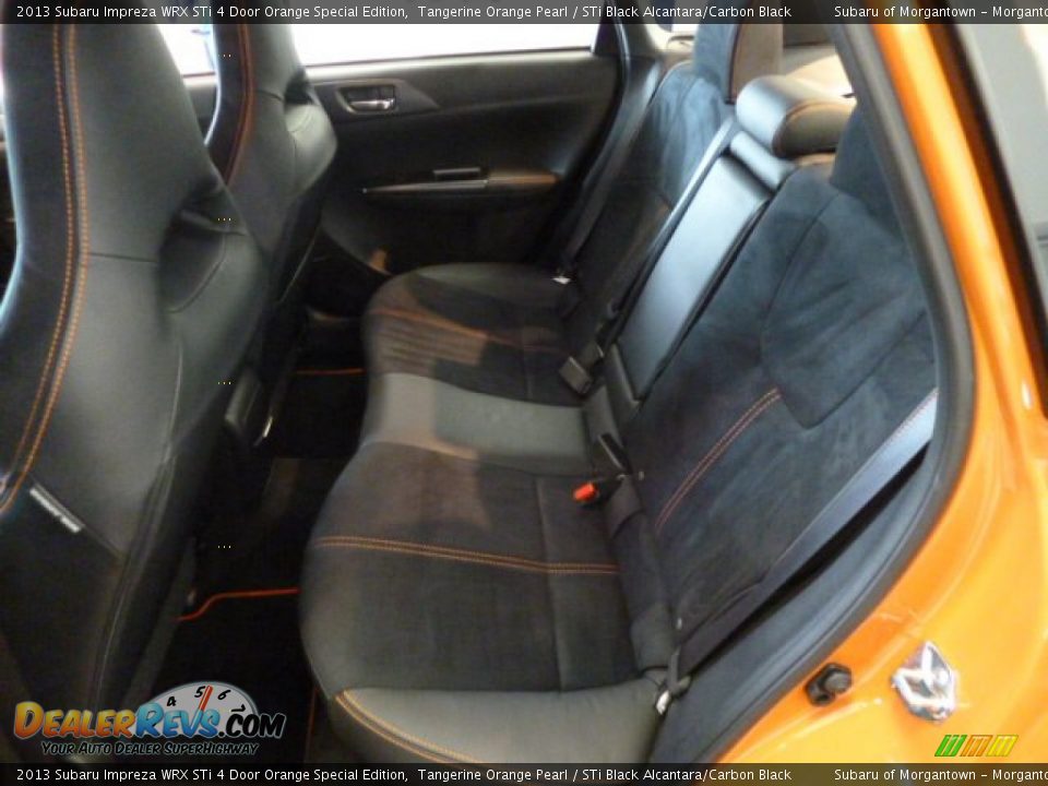Rear Seat of 2013 Subaru Impreza WRX STi 4 Door Orange Special Edition Photo #12