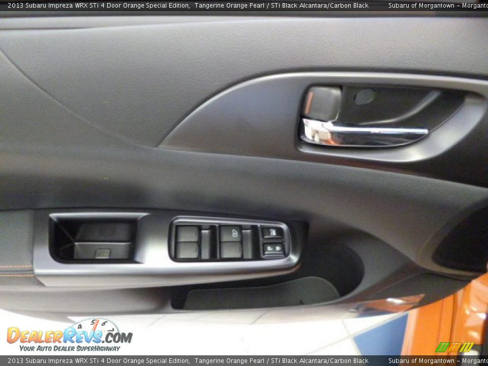 Door Panel of 2013 Subaru Impreza WRX STi 4 Door Orange Special Edition Photo #16