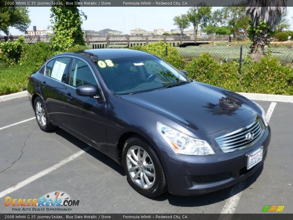 2008 Infiniti G 35 Journey Sedan Blue Slate Metallic / Stone Photo #1