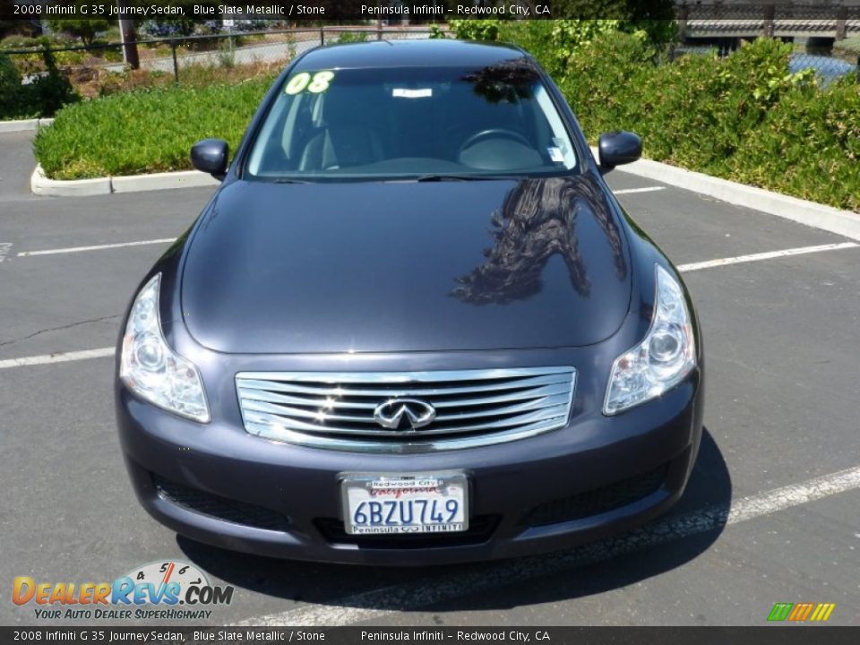 2008 Infiniti G 35 Journey Sedan Blue Slate Metallic / Stone Photo #2