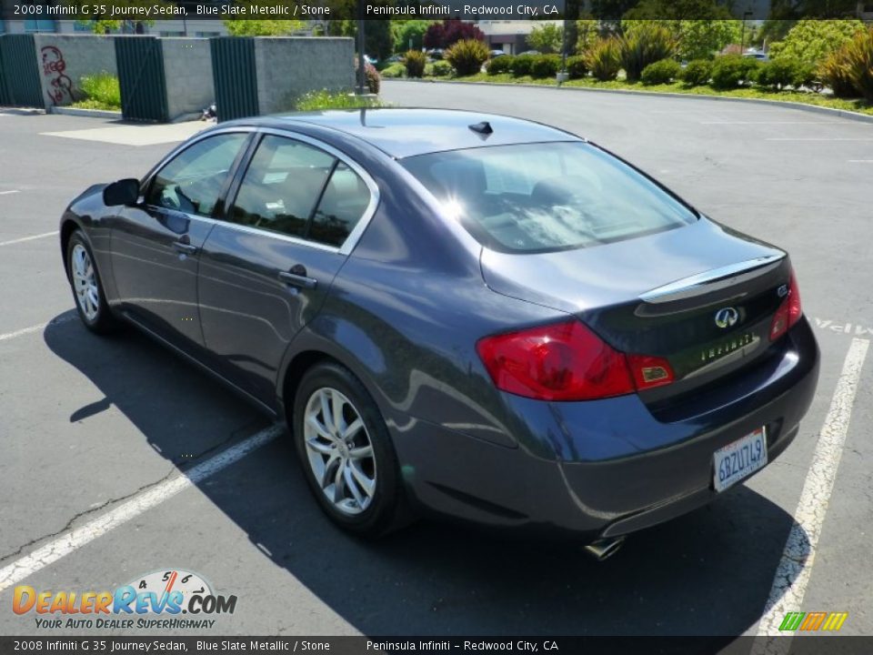 2008 Infiniti G 35 Journey Sedan Blue Slate Metallic / Stone Photo #4