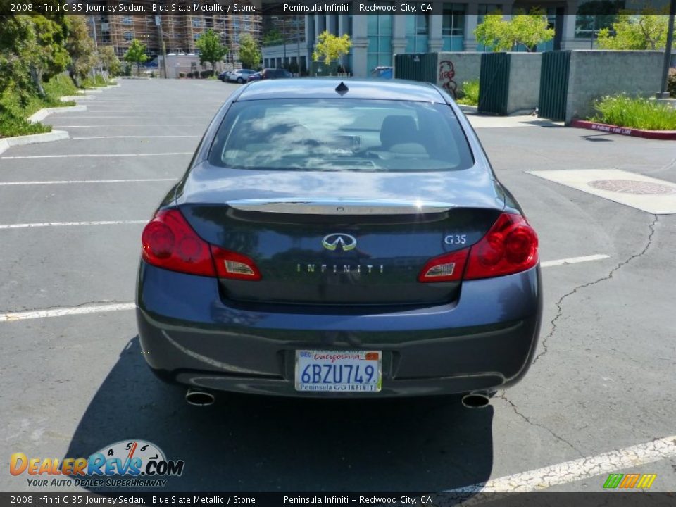 2008 Infiniti G 35 Journey Sedan Blue Slate Metallic / Stone Photo #5