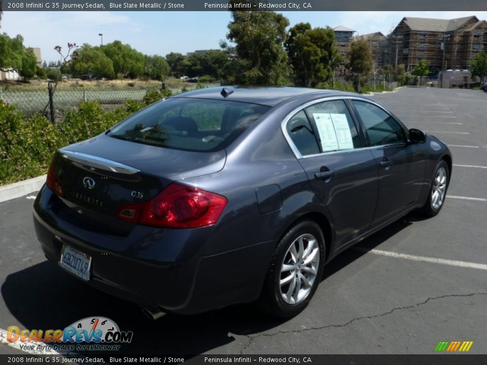 2008 Infiniti G 35 Journey Sedan Blue Slate Metallic / Stone Photo #6