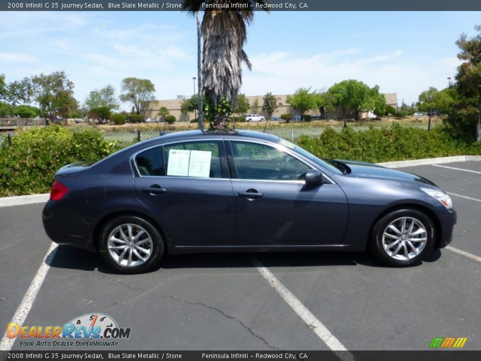 2008 Infiniti G 35 Journey Sedan Blue Slate Metallic / Stone Photo #7