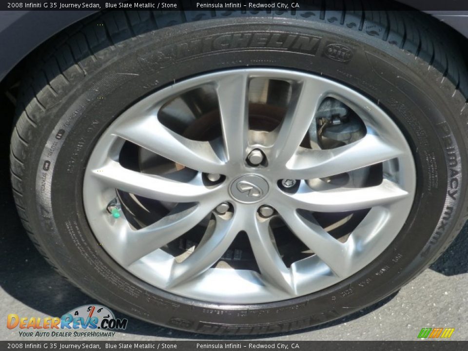 2008 Infiniti G 35 Journey Sedan Blue Slate Metallic / Stone Photo #9