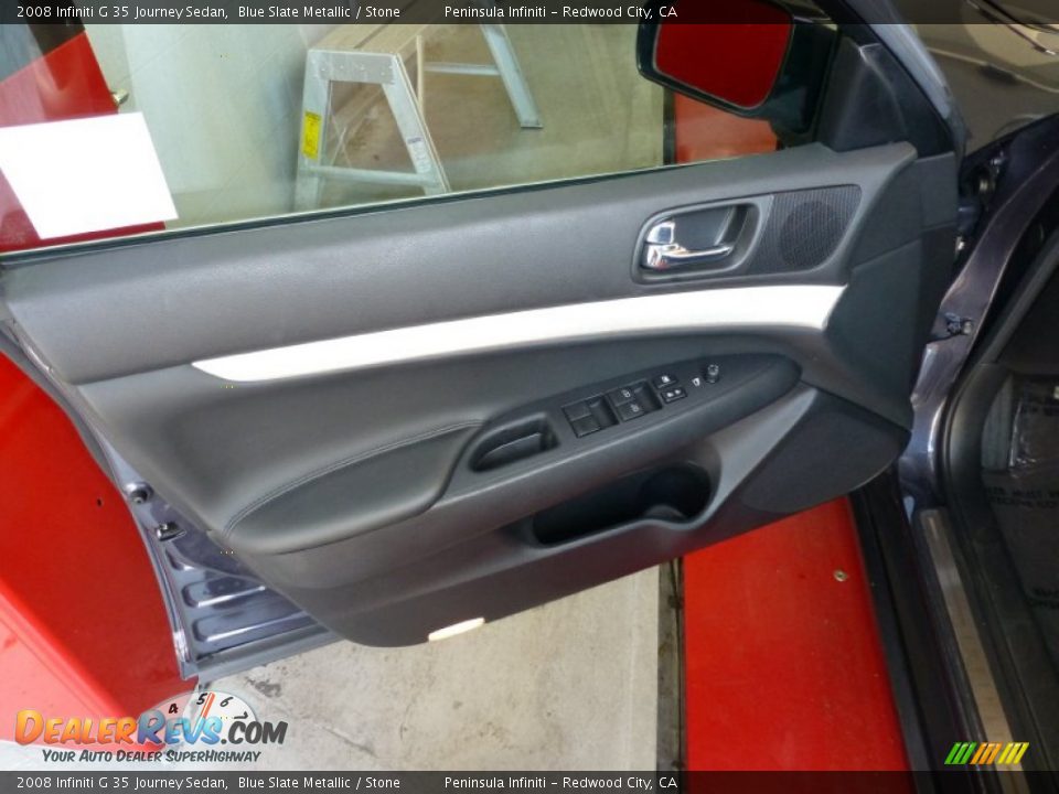 2008 Infiniti G 35 Journey Sedan Blue Slate Metallic / Stone Photo #12
