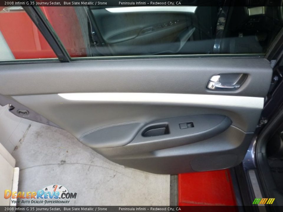 2008 Infiniti G 35 Journey Sedan Blue Slate Metallic / Stone Photo #14