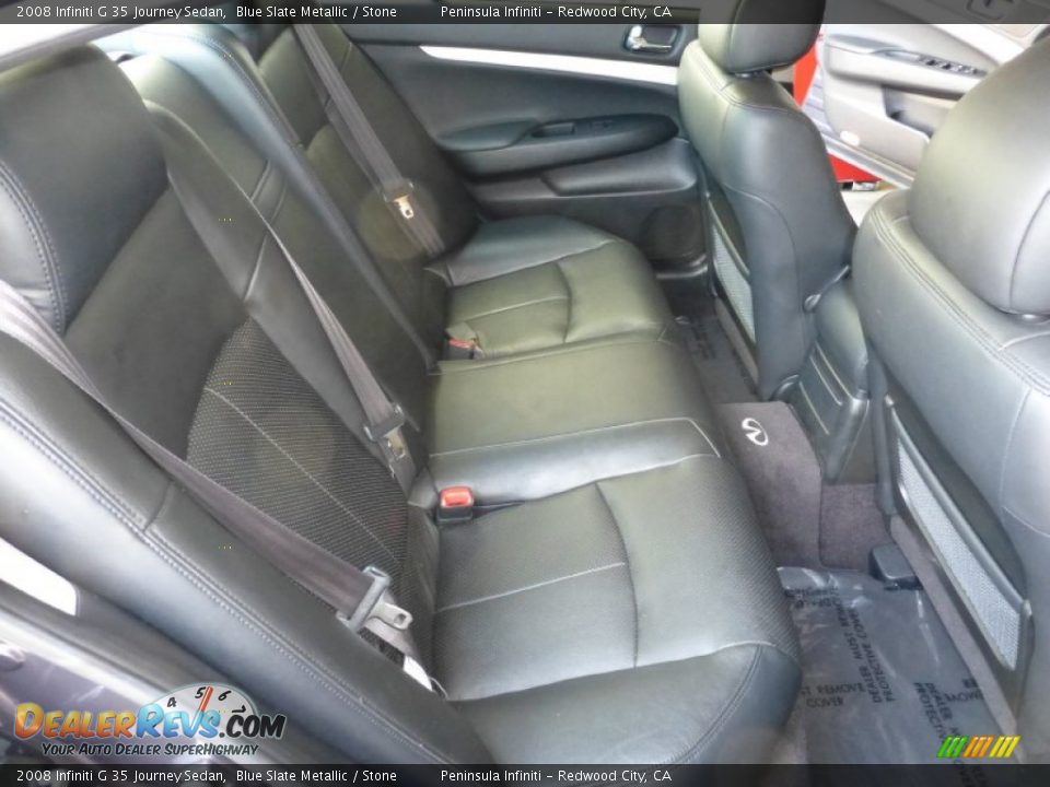 2008 Infiniti G 35 Journey Sedan Blue Slate Metallic / Stone Photo #18