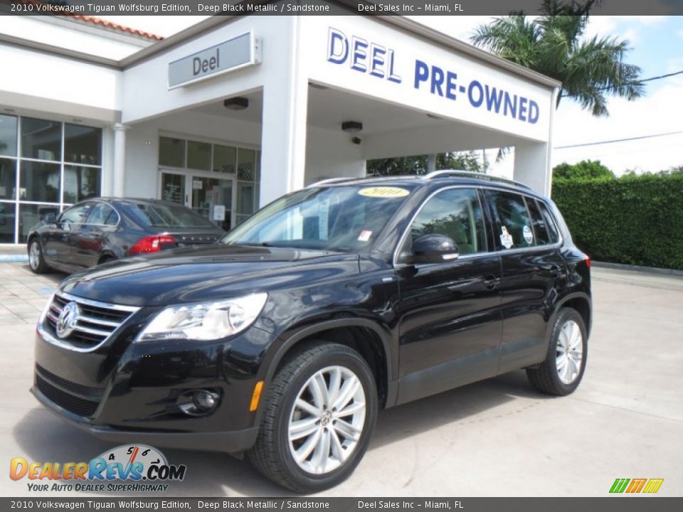 2010 Volkswagen Tiguan Wolfsburg Edition Deep Black Metallic / Sandstone Photo #1