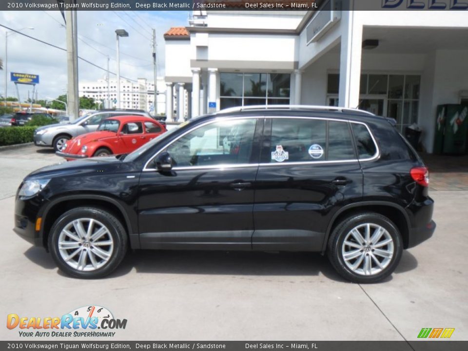 2010 Volkswagen Tiguan Wolfsburg Edition Deep Black Metallic / Sandstone Photo #2