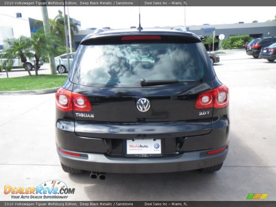 2010 Volkswagen Tiguan Wolfsburg Edition Deep Black Metallic / Sandstone Photo #4