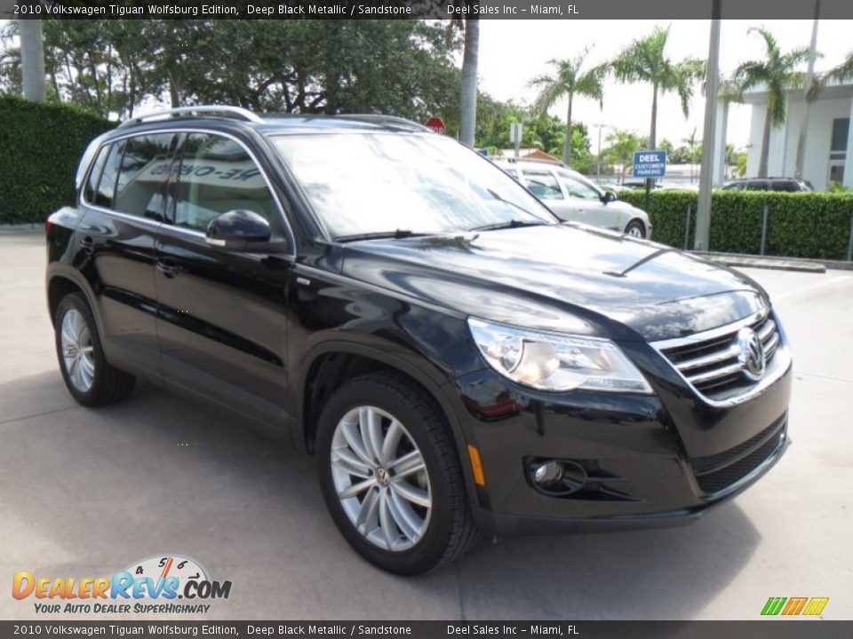 2010 Volkswagen Tiguan Wolfsburg Edition Deep Black Metallic / Sandstone Photo #7