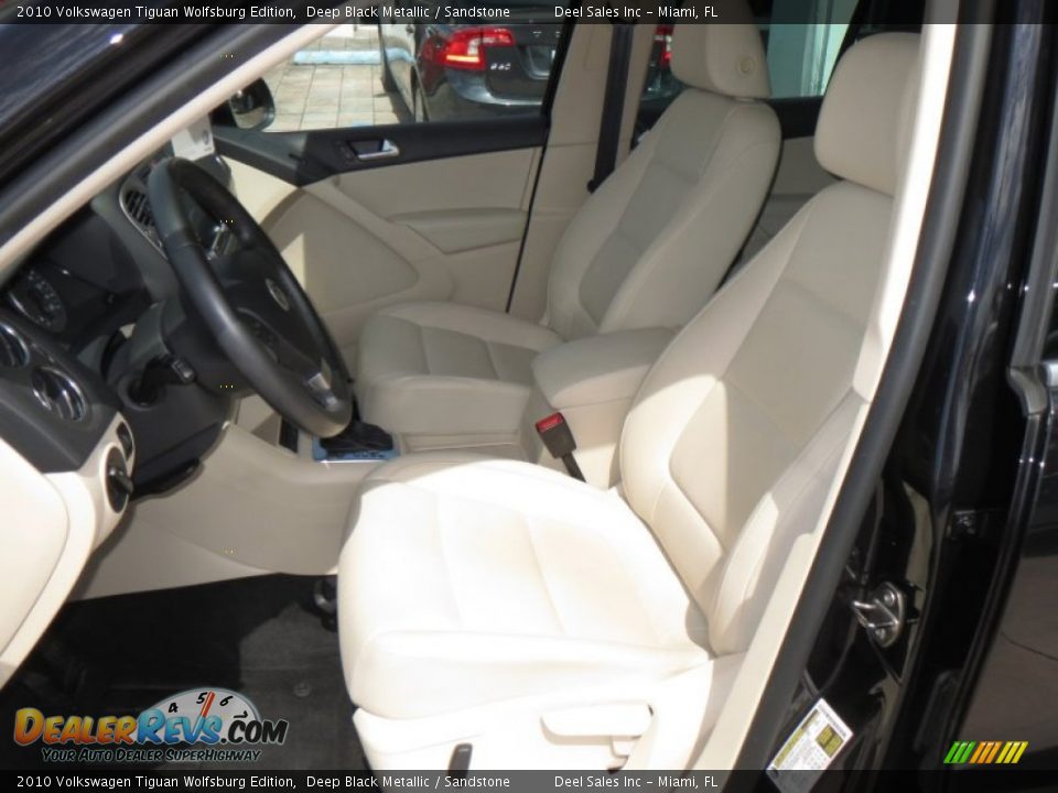 2010 Volkswagen Tiguan Wolfsburg Edition Deep Black Metallic / Sandstone Photo #9