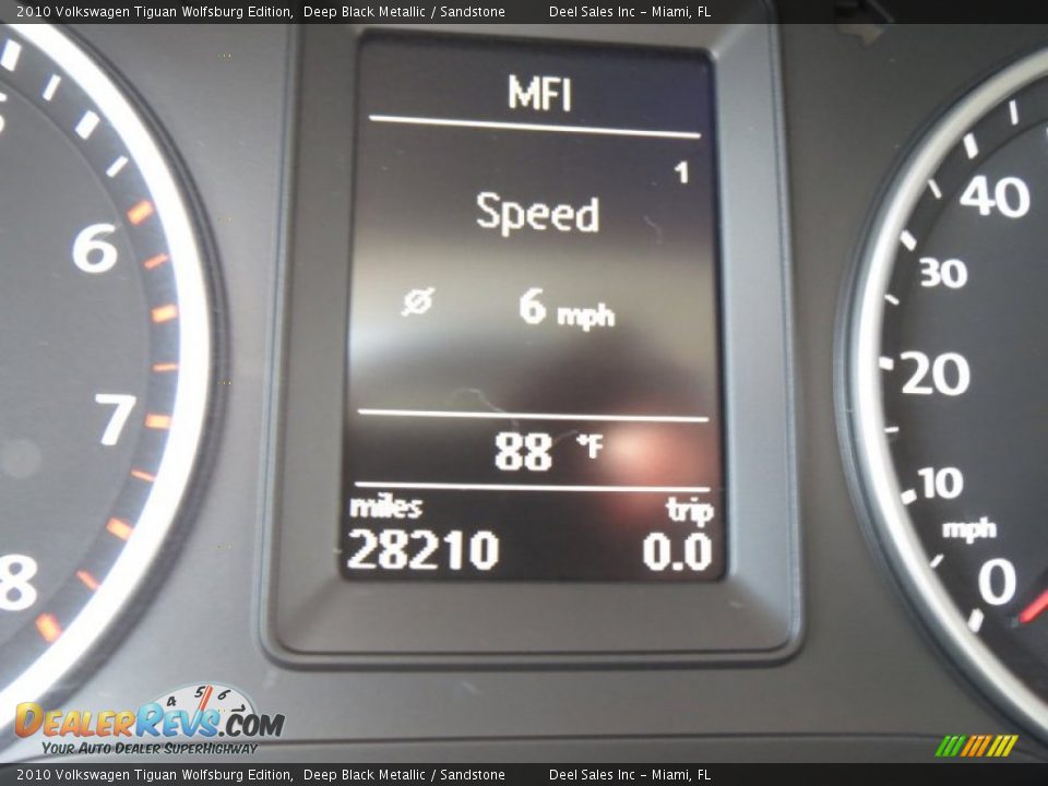 2010 Volkswagen Tiguan Wolfsburg Edition Deep Black Metallic / Sandstone Photo #15