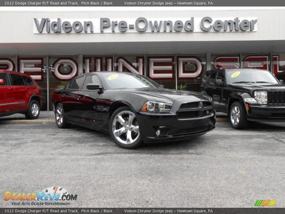 2012 Dodge Charger R/T Road and Track Pitch Black / Black Photo #1
