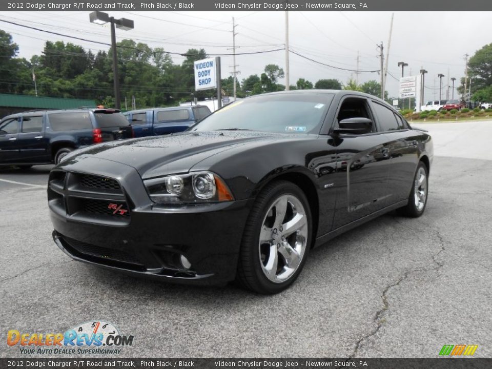2012 Dodge Charger R/T Road and Track Pitch Black / Black Photo #3