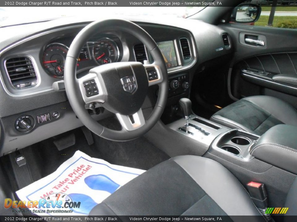 2012 Dodge Charger R/T Road and Track Pitch Black / Black Photo #9