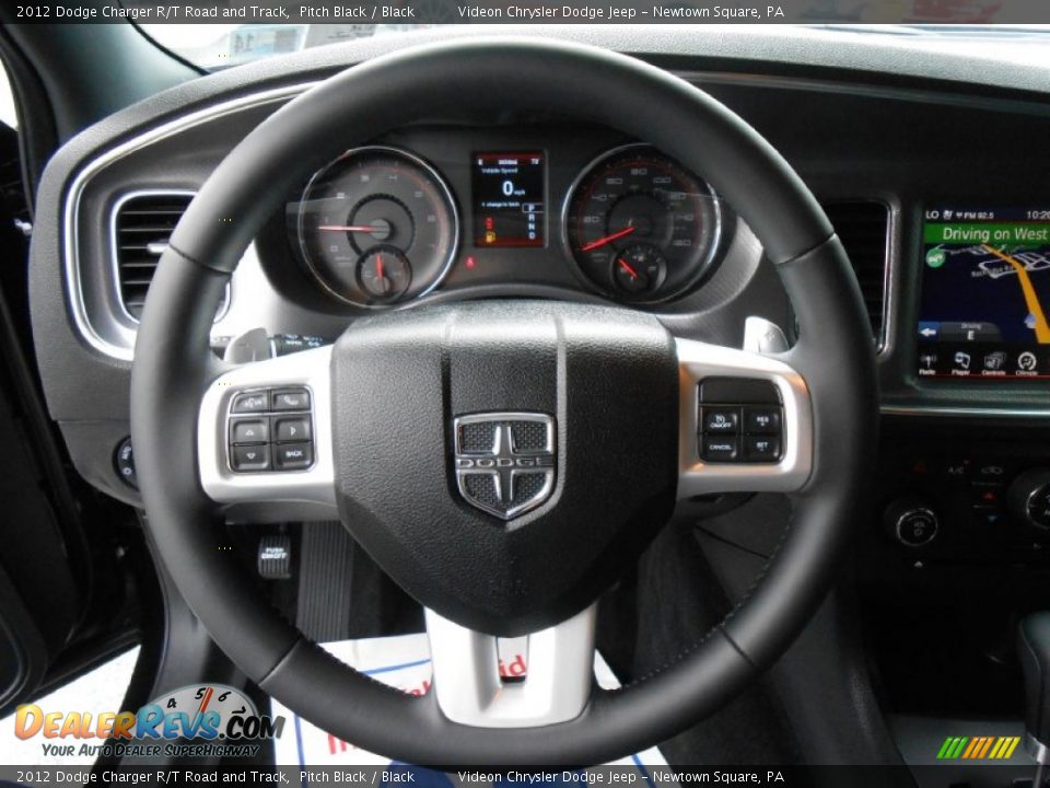 2012 Dodge Charger R/T Road and Track Pitch Black / Black Photo #24