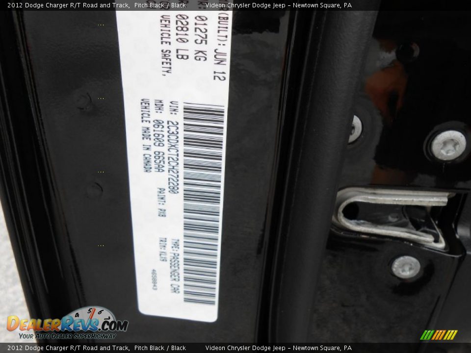 2012 Dodge Charger R/T Road and Track Pitch Black / Black Photo #26