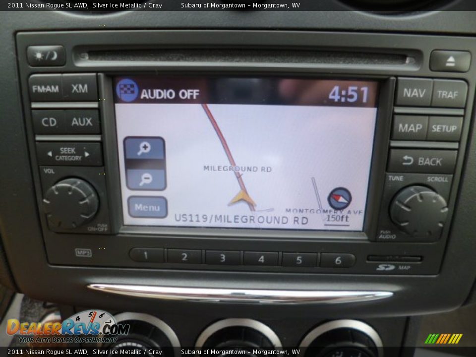 2011 Nissan Rogue SL AWD Silver Ice Metallic / Gray Photo #19