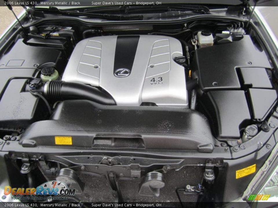 2006 Lexus LS 430 Mercury Metallic / Black Photo #31
