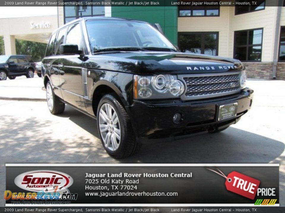2009 Land Rover Range Rover Supercharged Santorini Black Metallic / Jet Black/Jet Black Photo #1