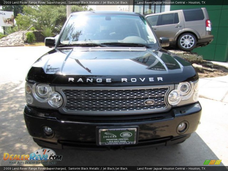 2009 Land Rover Range Rover Supercharged Santorini Black Metallic / Jet Black/Jet Black Photo #6