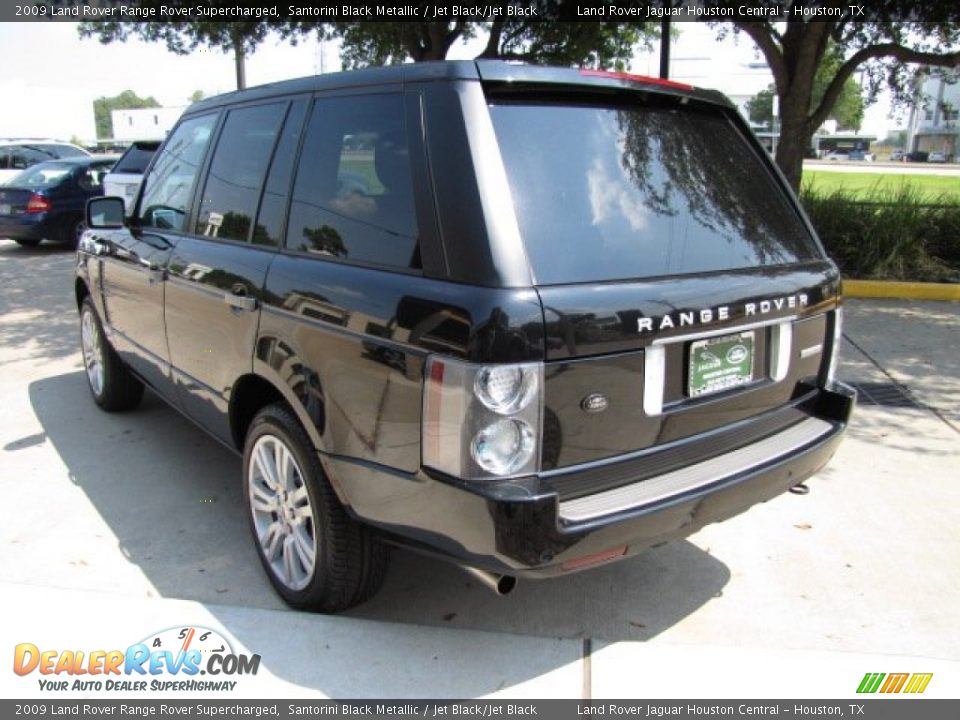 2009 Land Rover Range Rover Supercharged Santorini Black Metallic / Jet Black/Jet Black Photo #8