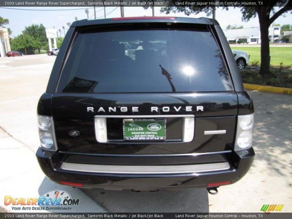 2009 Land Rover Range Rover Supercharged Santorini Black Metallic / Jet Black/Jet Black Photo #9
