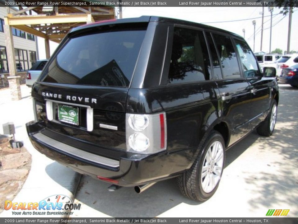 2009 Land Rover Range Rover Supercharged Santorini Black Metallic / Jet Black/Jet Black Photo #10