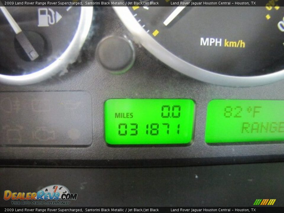 2009 Land Rover Range Rover Supercharged Santorini Black Metallic / Jet Black/Jet Black Photo #16