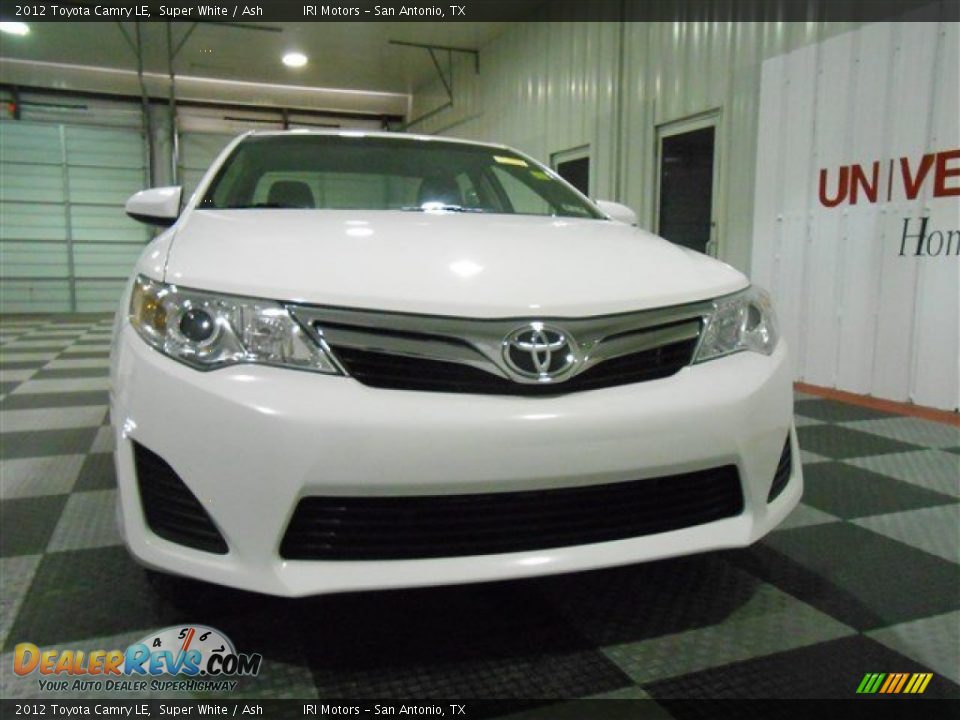 2012 Toyota Camry LE Super White / Ash Photo #2