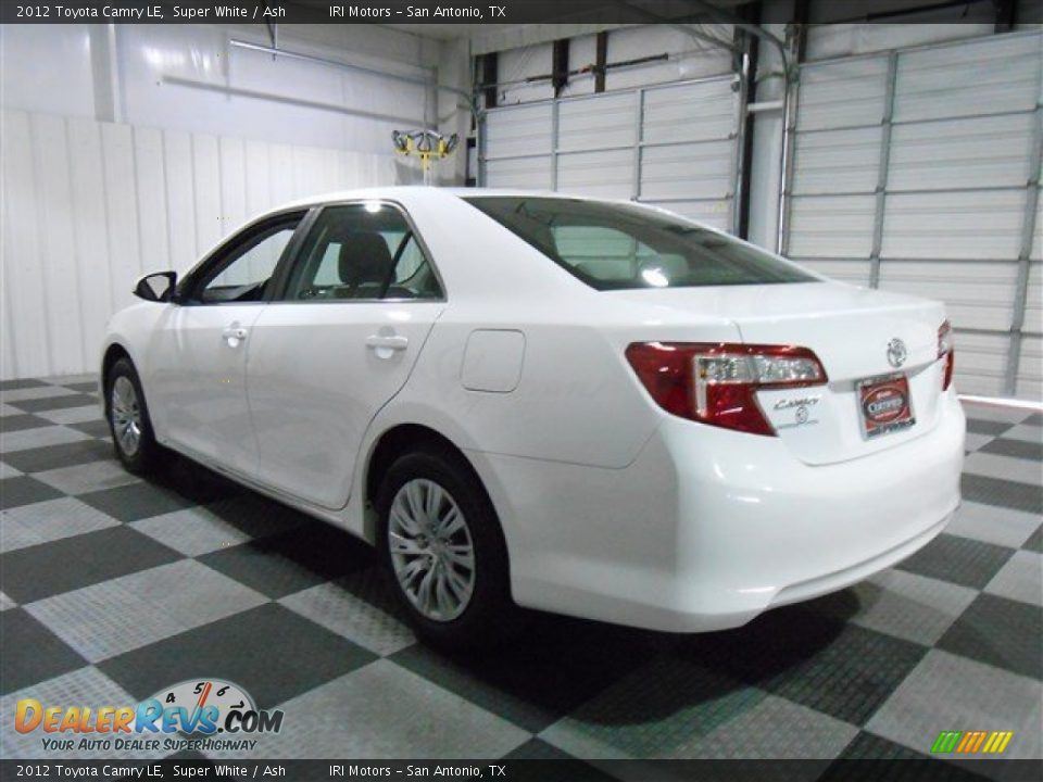 2012 Toyota Camry LE Super White / Ash Photo #5
