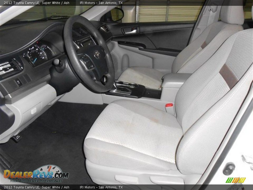 2012 Toyota Camry LE Super White / Ash Photo #10