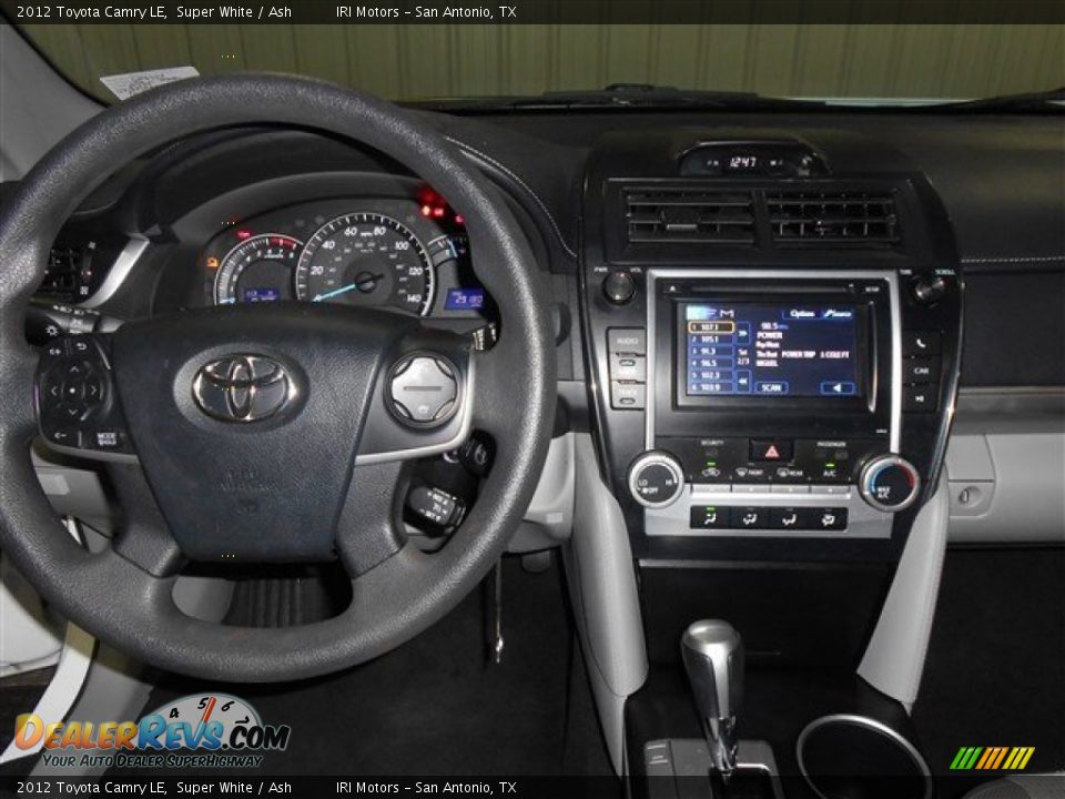 2012 Toyota Camry LE Super White / Ash Photo #13