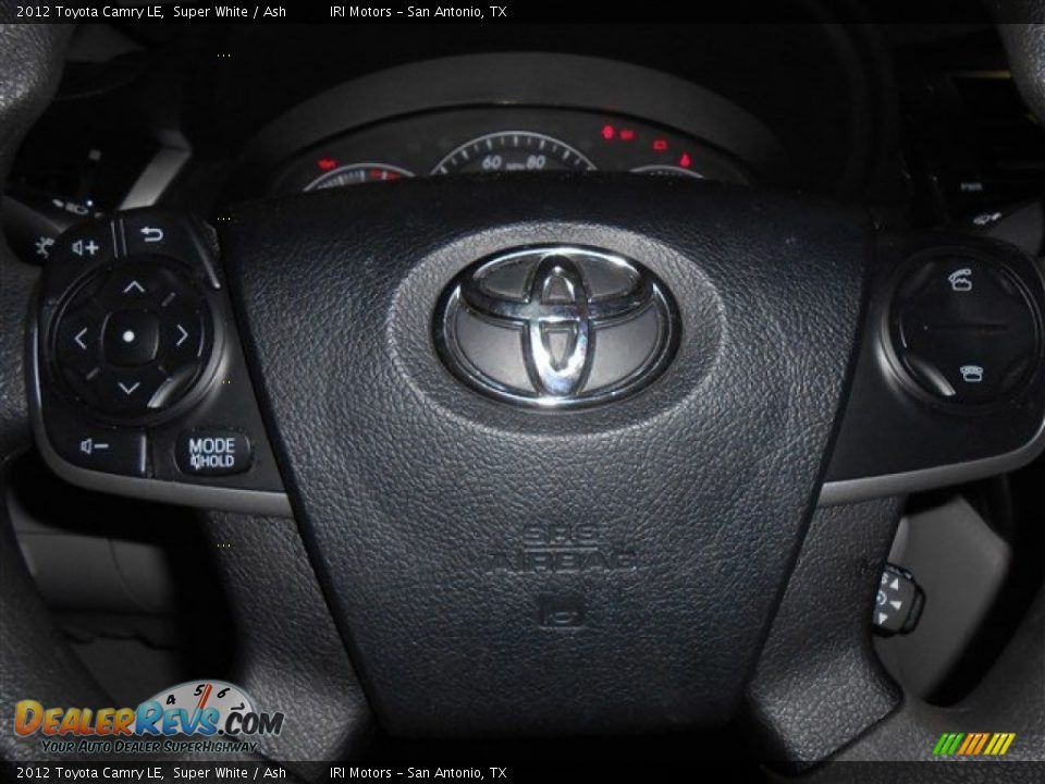 2012 Toyota Camry LE Super White / Ash Photo #15