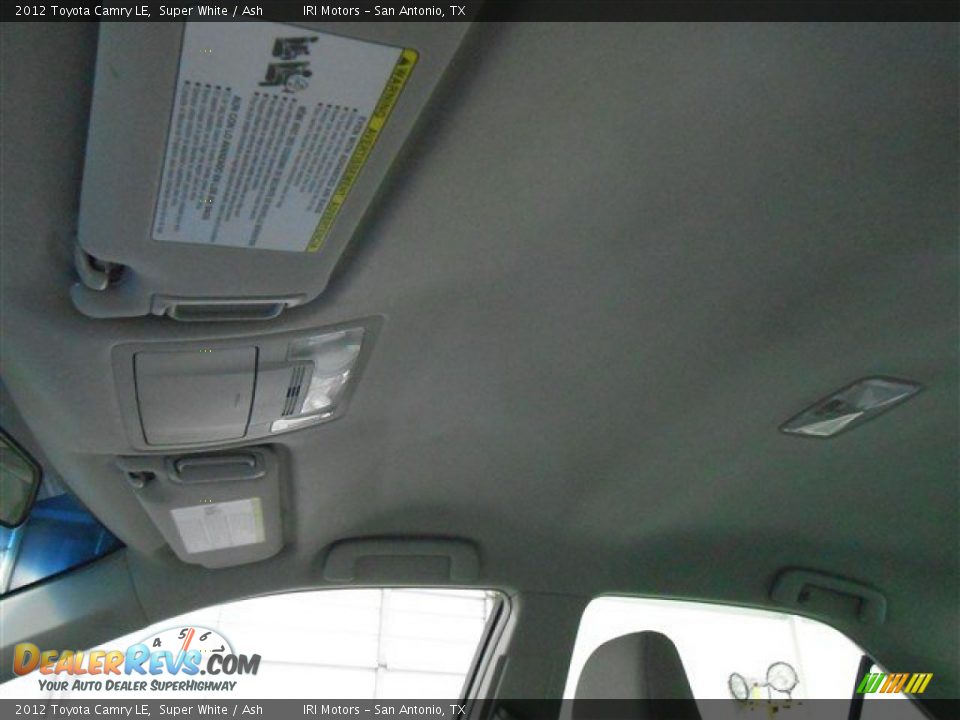 2012 Toyota Camry LE Super White / Ash Photo #16