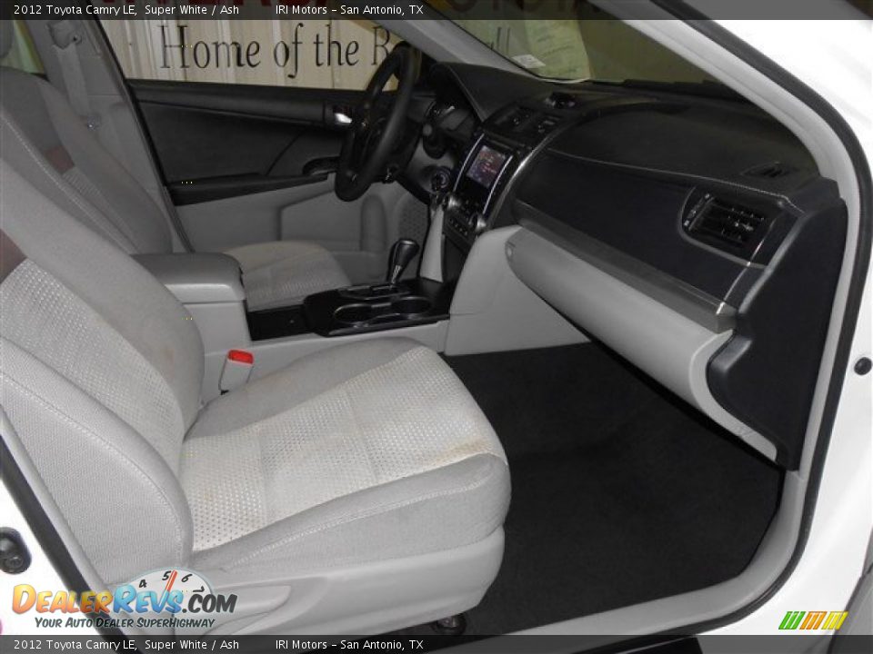 2012 Toyota Camry LE Super White / Ash Photo #17