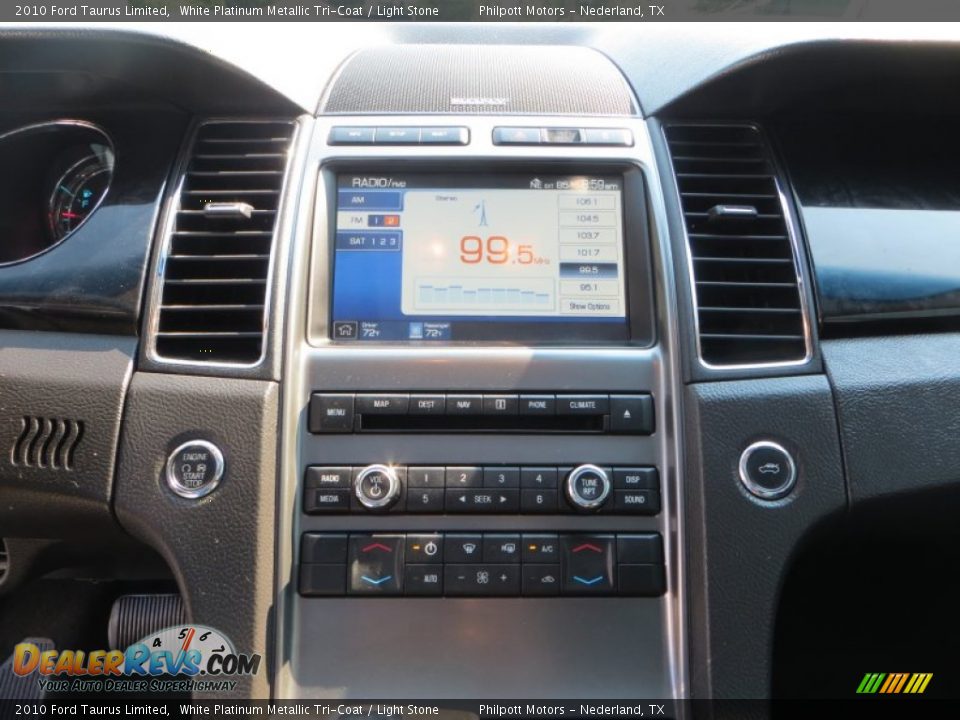 2010 Ford Taurus Limited White Platinum Metallic Tri-Coat / Light Stone Photo #35