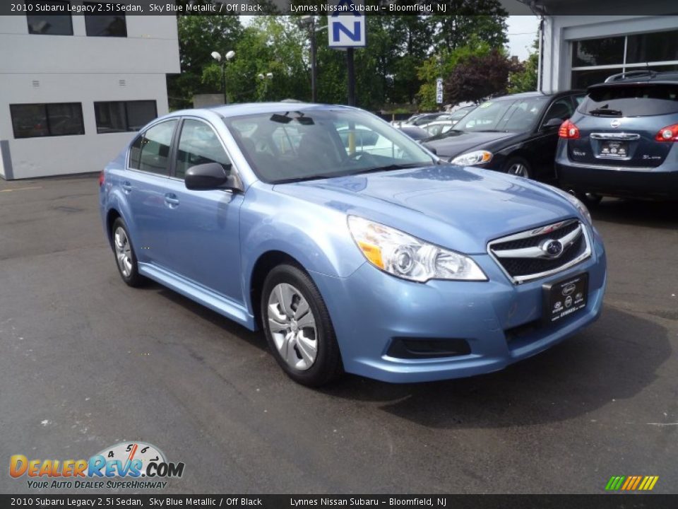 2010 Subaru Legacy 2.5i Sedan Sky Blue Metallic / Off Black Photo #1