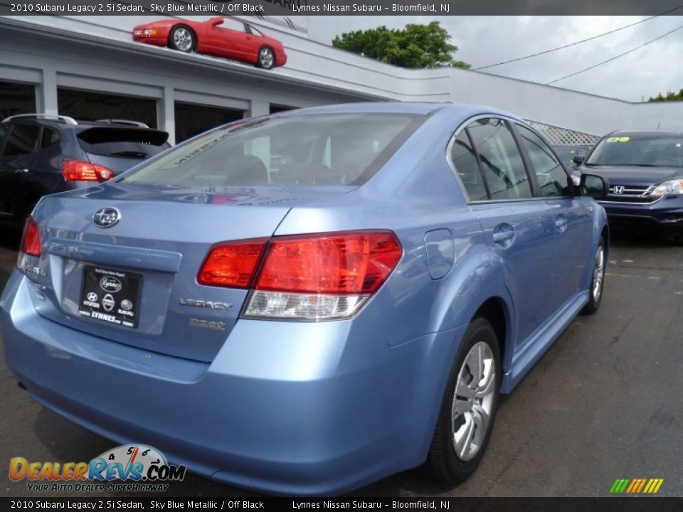 2010 Subaru Legacy 2.5i Sedan Sky Blue Metallic / Off Black Photo #5