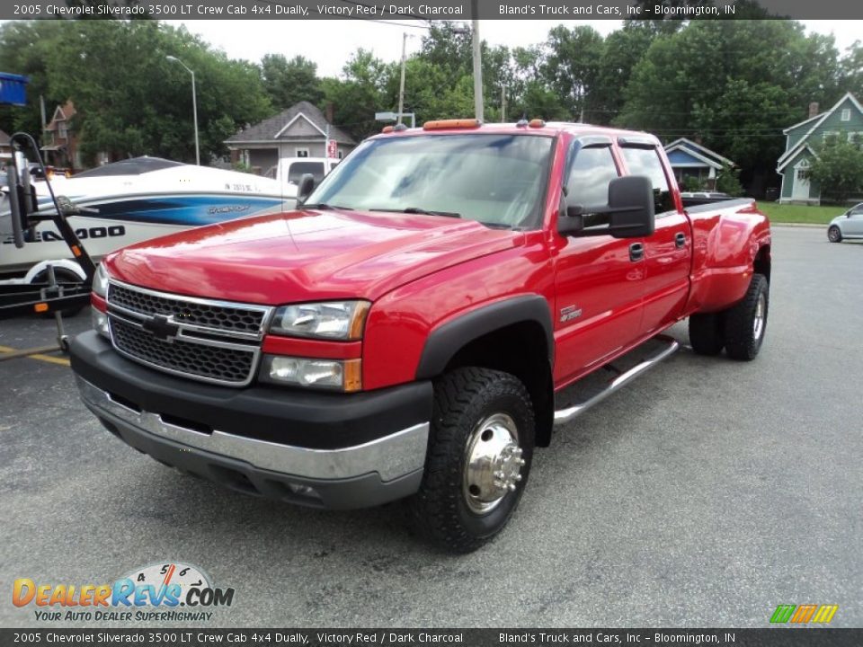 2005 Chevrolet Silverado 3500 LT Crew Cab 4x4 Dually Victory Red / Dark Charcoal Photo #2