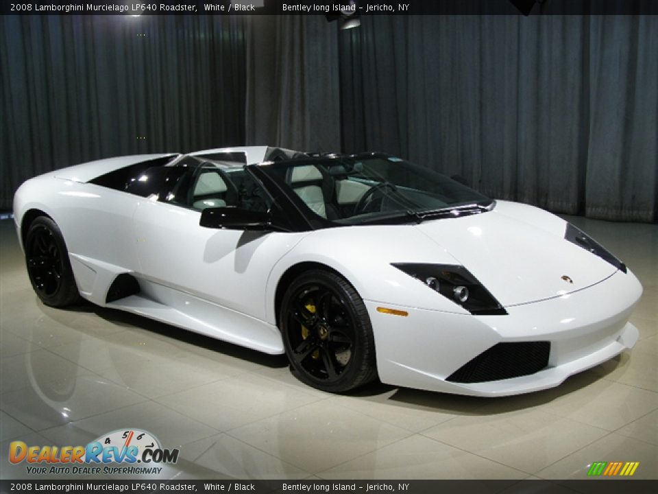 2008 Lamborghini Murcielago LP640 Roadster White / Black Photo #3