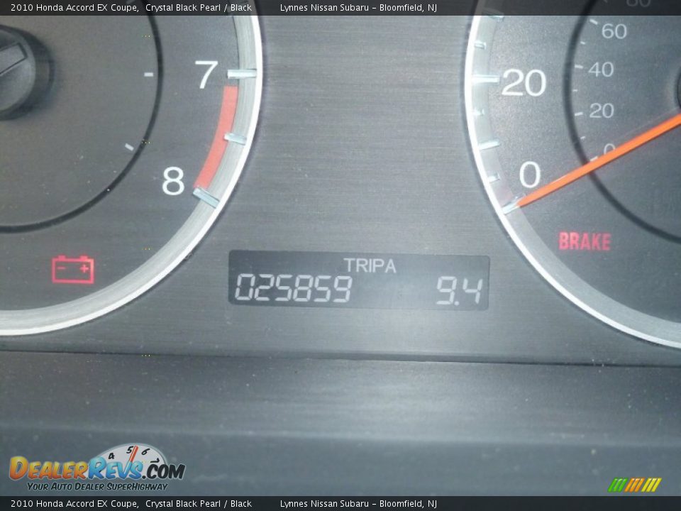2010 Honda Accord EX Coupe Crystal Black Pearl / Black Photo #14