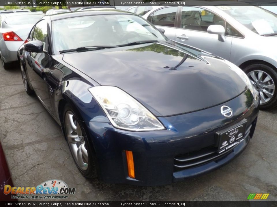2008 Nissan 350Z Touring Coupe San Marino Blue / Charcoal Photo #1