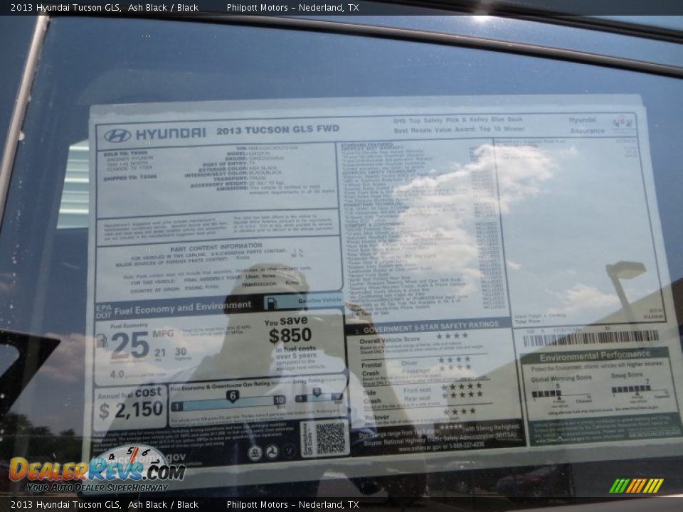 2013 Hyundai Tucson GLS Ash Black / Black Photo #33