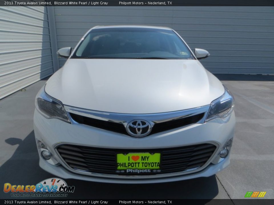 2013 Toyota Avalon Limited Blizzard White Pearl / Light Gray Photo #8