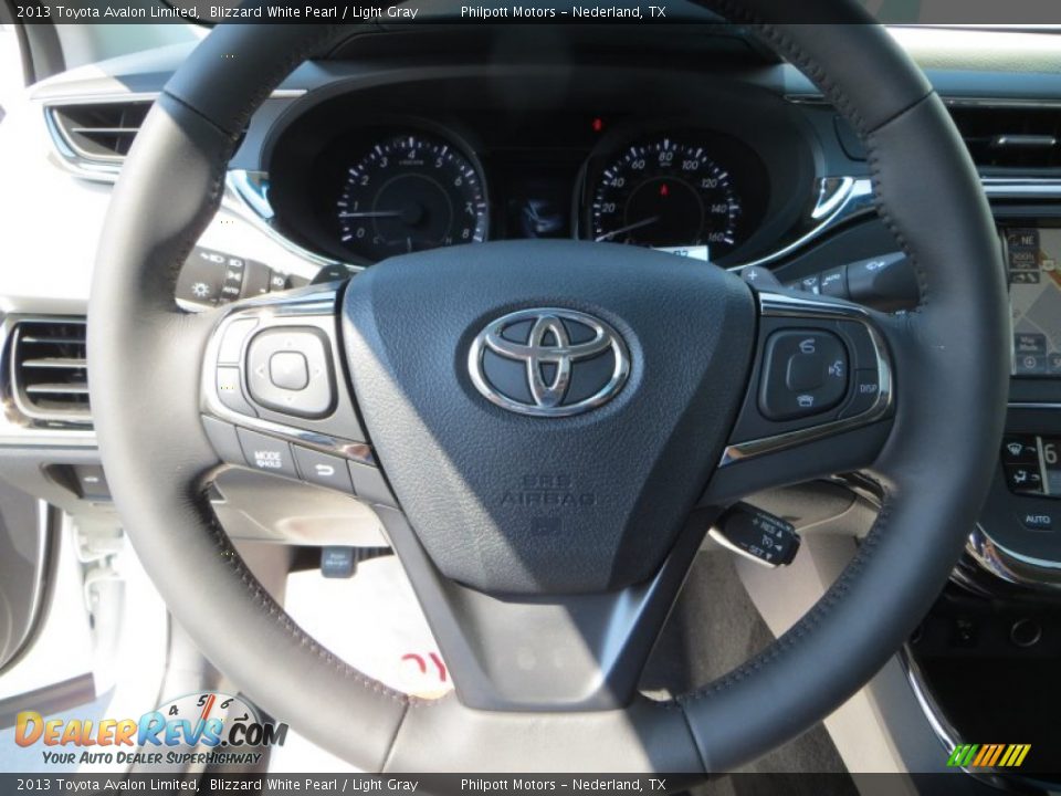 2013 Toyota Avalon Limited Blizzard White Pearl / Light Gray Photo #33
