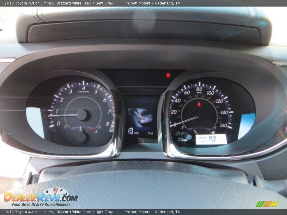2013 Toyota Avalon Limited Blizzard White Pearl / Light Gray Photo #34