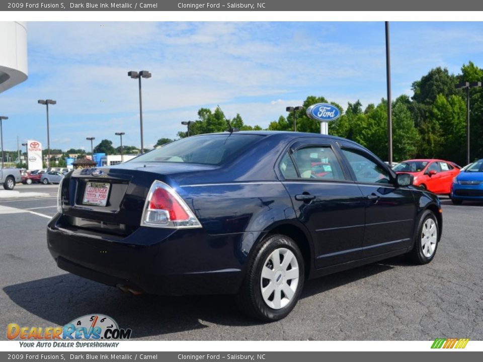2009 Ford Fusion S Dark Blue Ink Metallic / Camel Photo #3